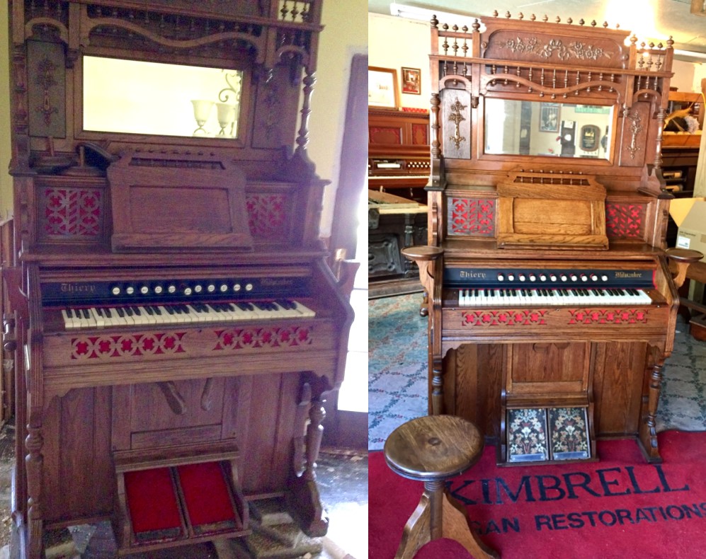 Before and After of Organ Damaged in Baton Rouge flood